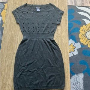 Gray sweater dress